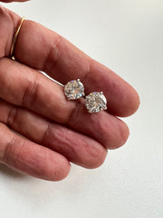 Moissanite 8mm Stud Earrings