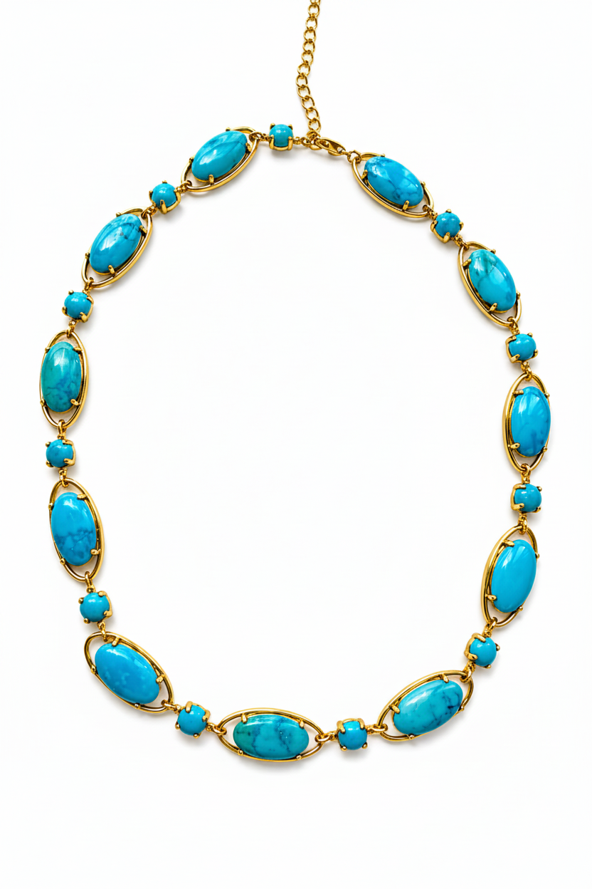 Turquoise heishi necklace