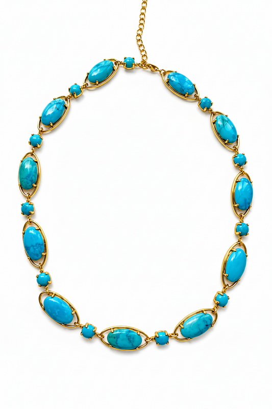 Turquoise heishi necklace