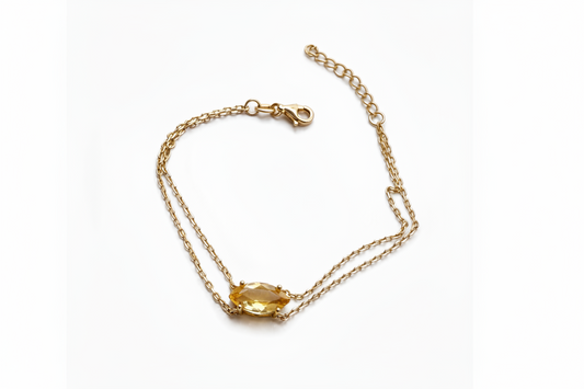 Navette citrine bracelet