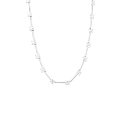 Moissanite Riviera Knife-Edge Necklace
