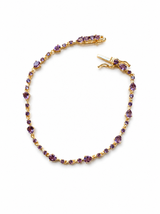 Lavender natural amethyst bracelet