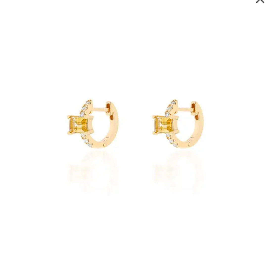 Laine moissanite hoop earring