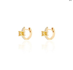 Laine moissanite hoop earring