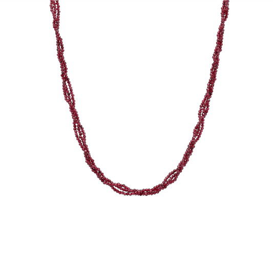 Torsade natural stone necklace