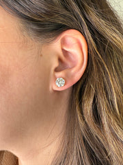 Moissanite 8mm Stud Earrings