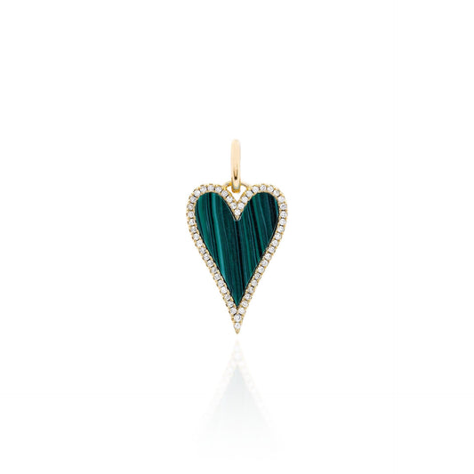 Heart pendant with stones