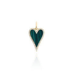 Heart pendant with stones