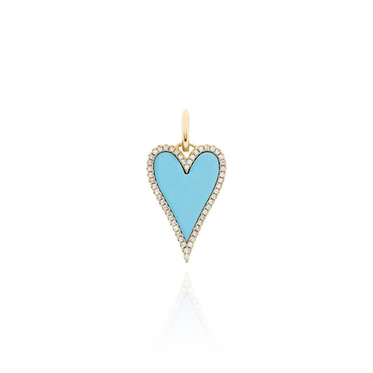 Heart pendant with stones