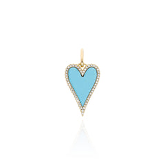 Heart pendant with stones