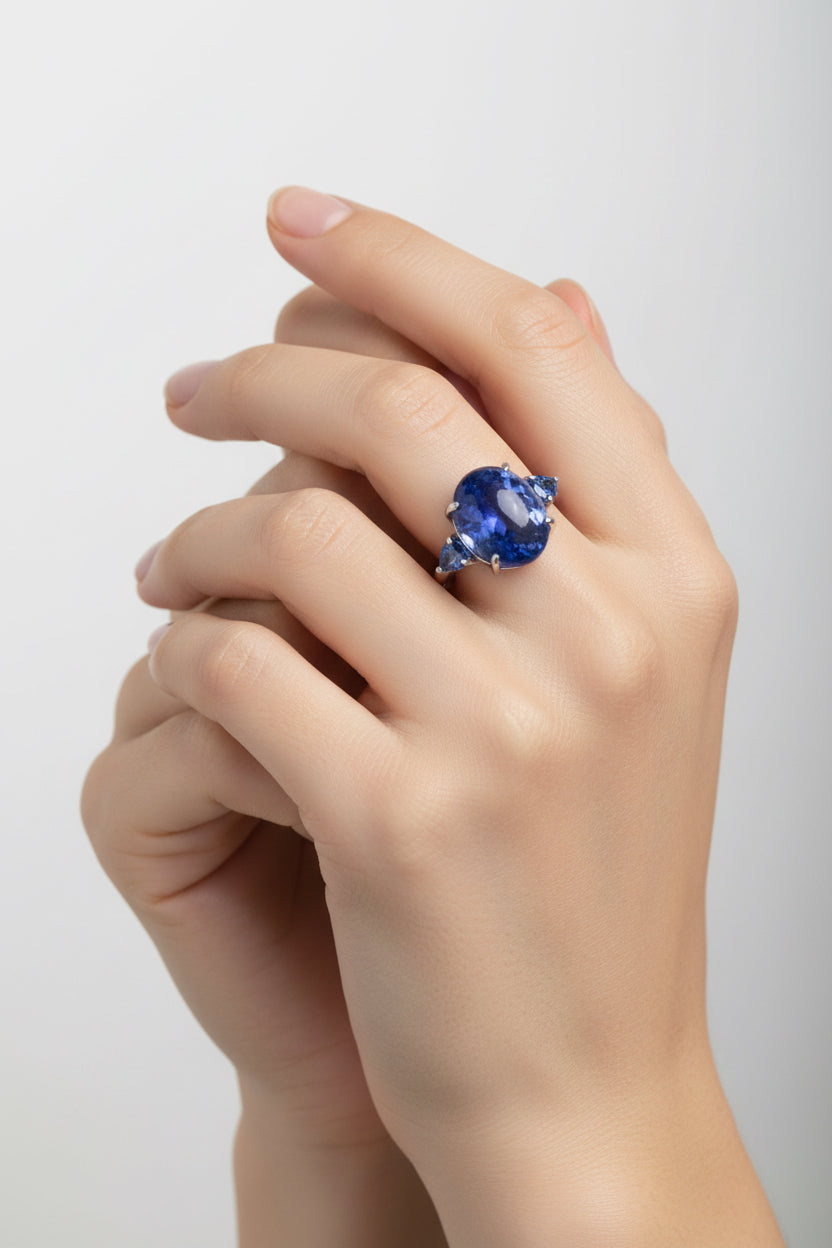 Anel Tanzanita ouro 18k - Helen Gordilho