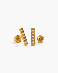 Brinco palito em ouro 18k e brilhantes - Helen Gordilho