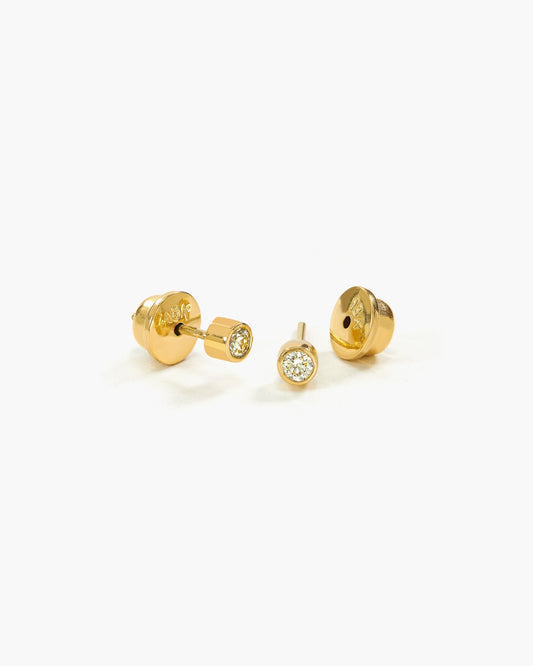 Brinco ponto de luz de brilhante e ouro 18k - Helen Gordilho