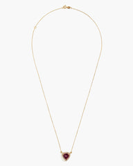 colar em ouro 18k de 40/46cm de turmalina rosa e brilhantes - Helen Gordilho