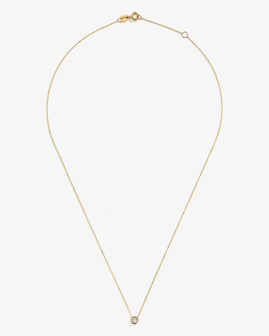 Colar ponto de luz de brilhante ouro 18k (3,0mm) - Helen Gordilho