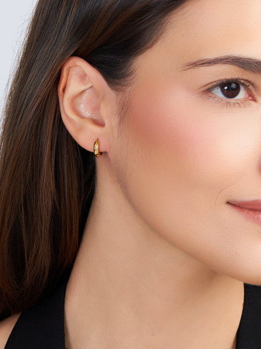 Bicolor Hoop Earring